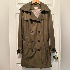 MICHAEL Michael Kors Olive Double-Breasted Trench Coat